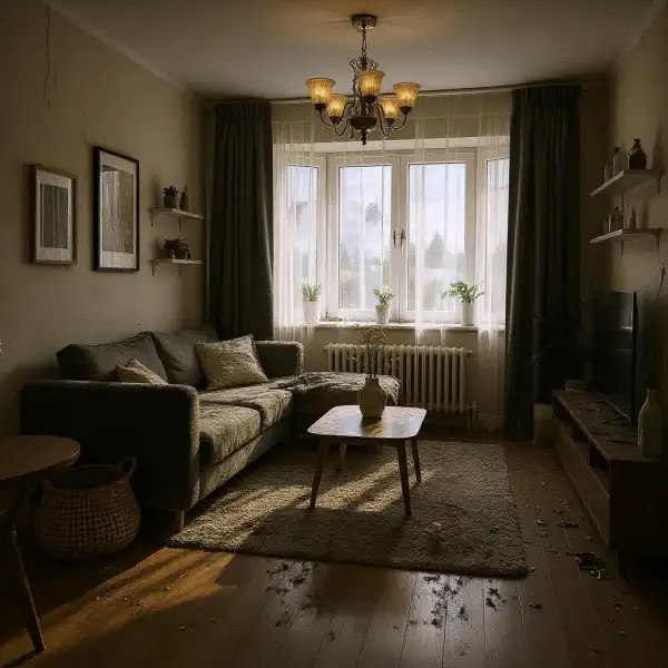 Генеральная в трёхкомнатной квартире - до уборки